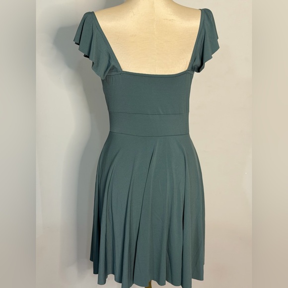 Weissman Contemporary Dance Costume Dress Teal w Buttons - Picture 6 of 11